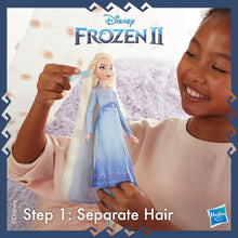 Load image into Gallery viewer, Disney Frozen 2 Sister Styles Long Hair Elsa Fashion Doll with Automatic Hair Braiding Tool
