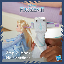 Load image into Gallery viewer, Disney Frozen 2 Sister Styles Long Hair Elsa Fashion Doll with Automatic Hair Braiding Tool
